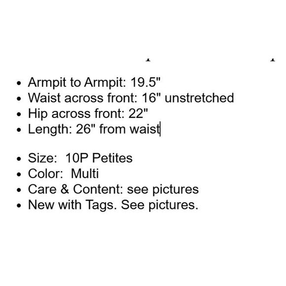 Loft Dress Petites 10P Beige Red Black Floral Cotton Blend Button Up Pockets - Picture 4 of 16